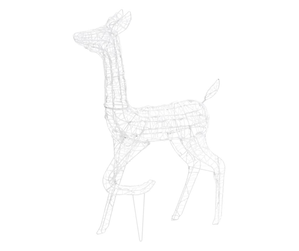 Božićni ukras obitelj jelena 160 LED višebojni akril - 7