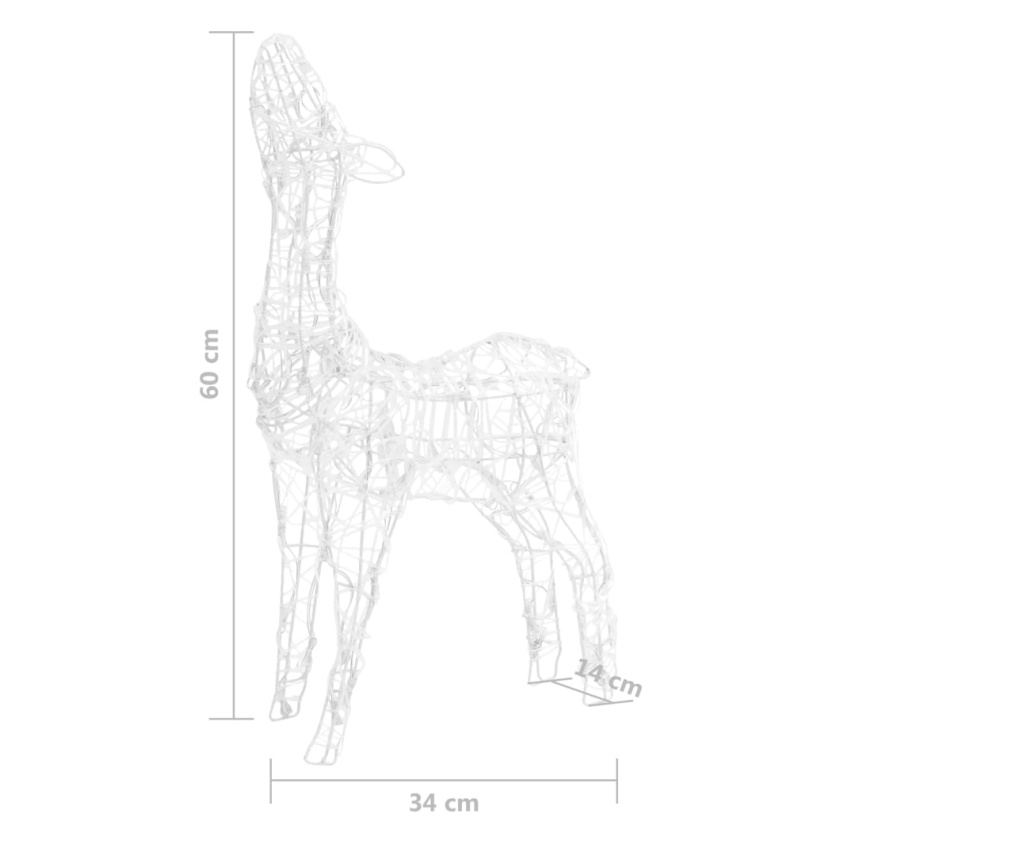 Božićni ukras obitelj jelena 160 LED višebojni akril - 10