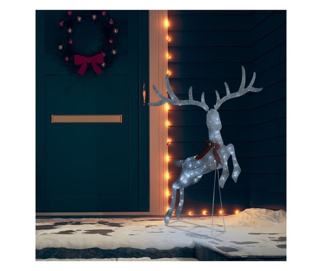 Božićno leteće sob ukras 120 hladnih bijelih LED dioda Srebrni