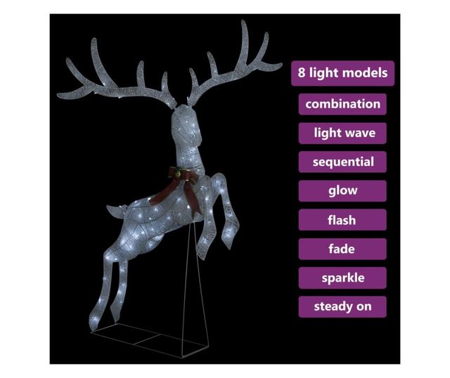 Božićno leteće sob ukras 120 hladnih bijelih LED dioda Srebrni