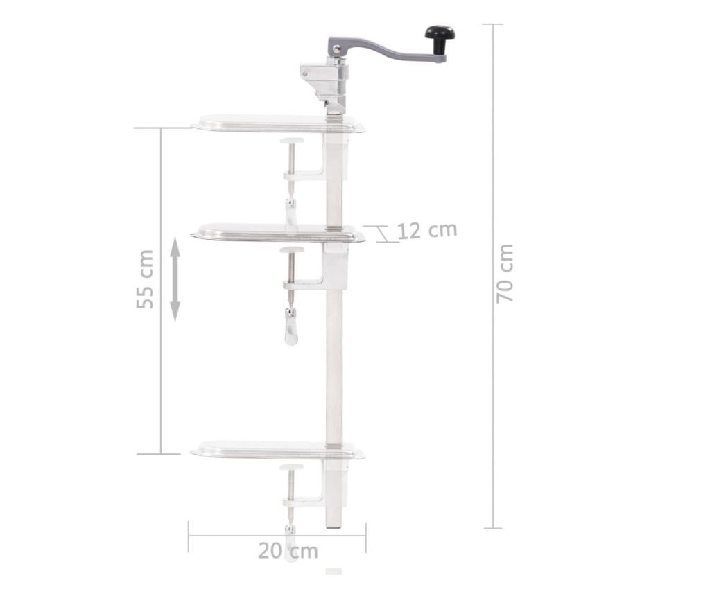 Otwieracz do Konserw, Srebrny 70 cm Aluminium i Stal Nierdzewna - 7