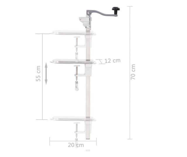 Otvarač za limenke srebrni 70 cm aluminij i nehrđajući čelik