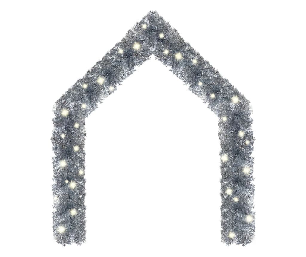 Božićna girlanda s LED svjetlima, srebrna, 10 m - 2