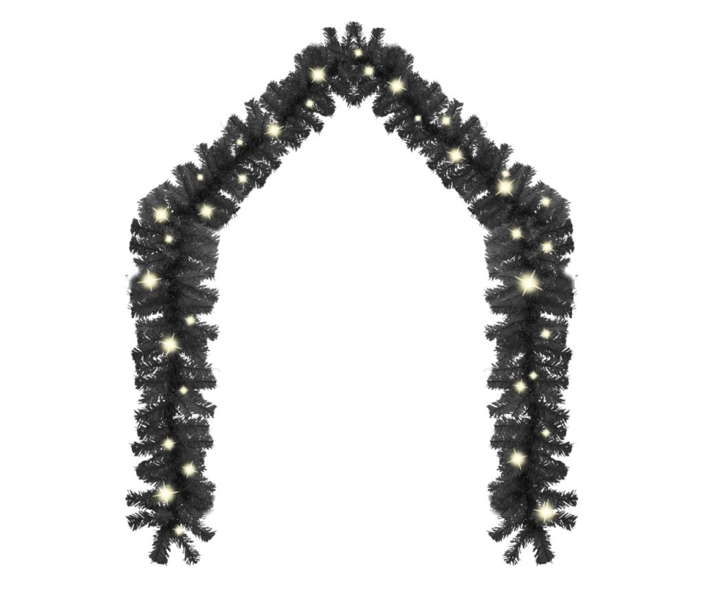 Božićna girlanda s LED svjetlima, crna, 5 m - 2