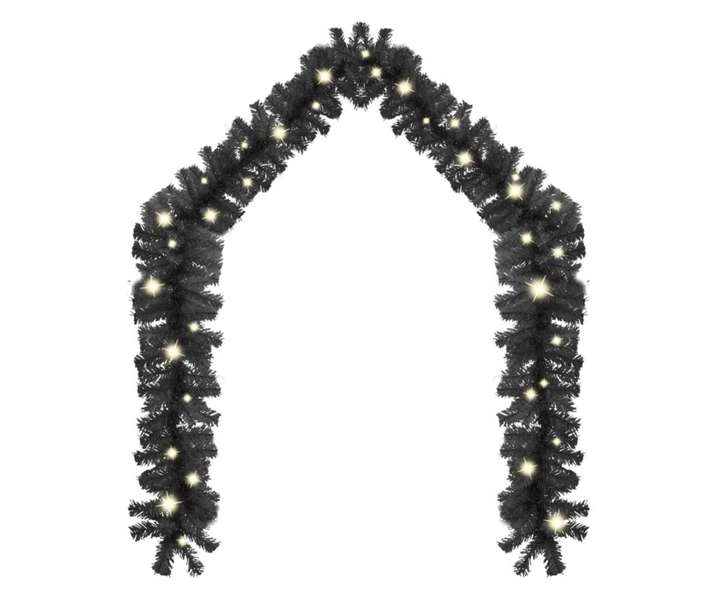 Božićna girlanda s LED svjetlima, crna, 10 m - 2