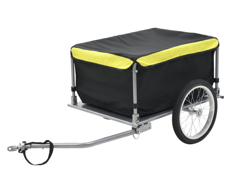 Przyczepa rowerowa, transportowa, 65 kg, czarno-żółta
