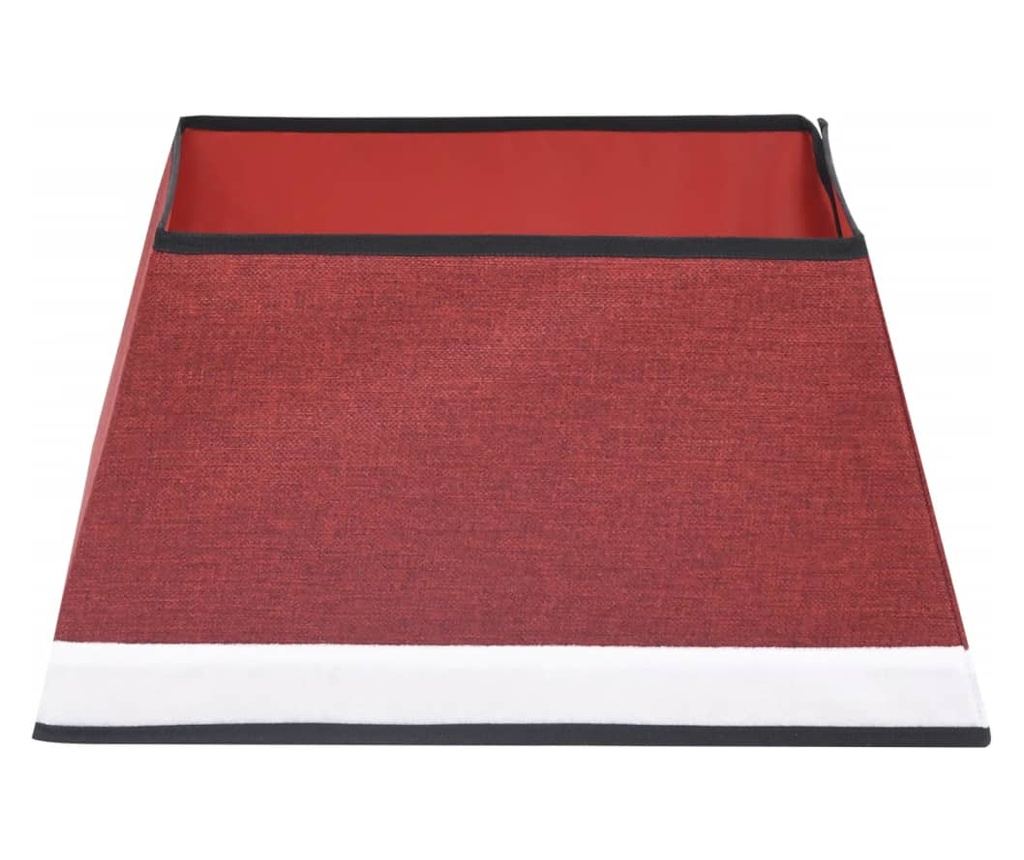 Božićna suknja za drvo, crvena i bijela, 48x48x25 cm - 4