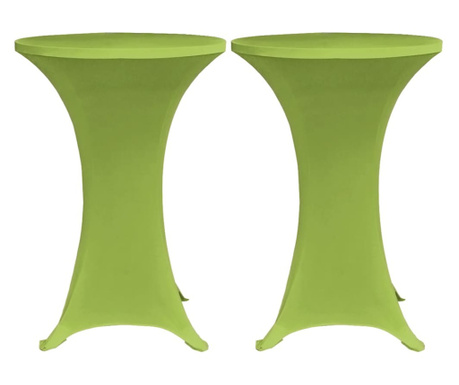 Husa elastica pentru masa, 70 cm, verde, 2 buc.