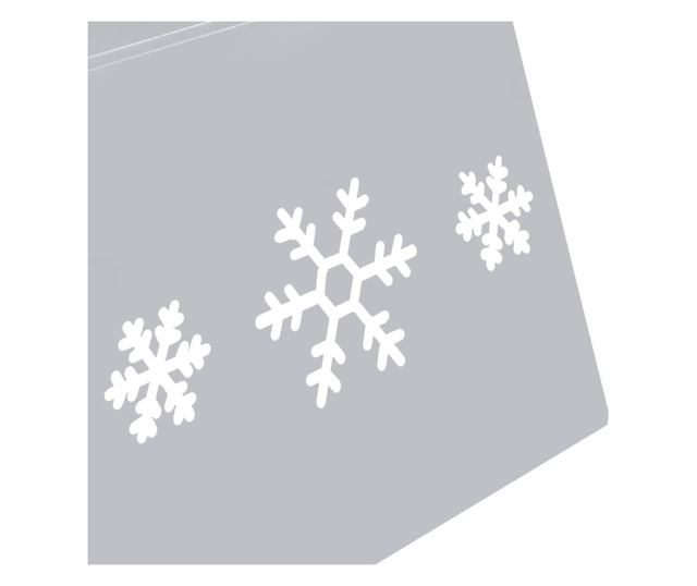 Božićna suknja za drvo, srebrna i bijela, Ø68x25 cm