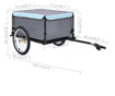 Przyczepa rowerowa, transportowa, czarno-niebieska, 65 kg