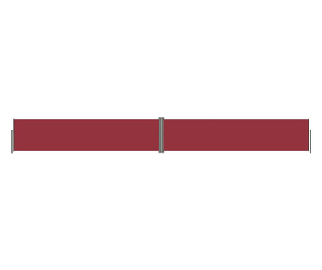 Copertina laterala retractabila, rosu, 117x1000 cm