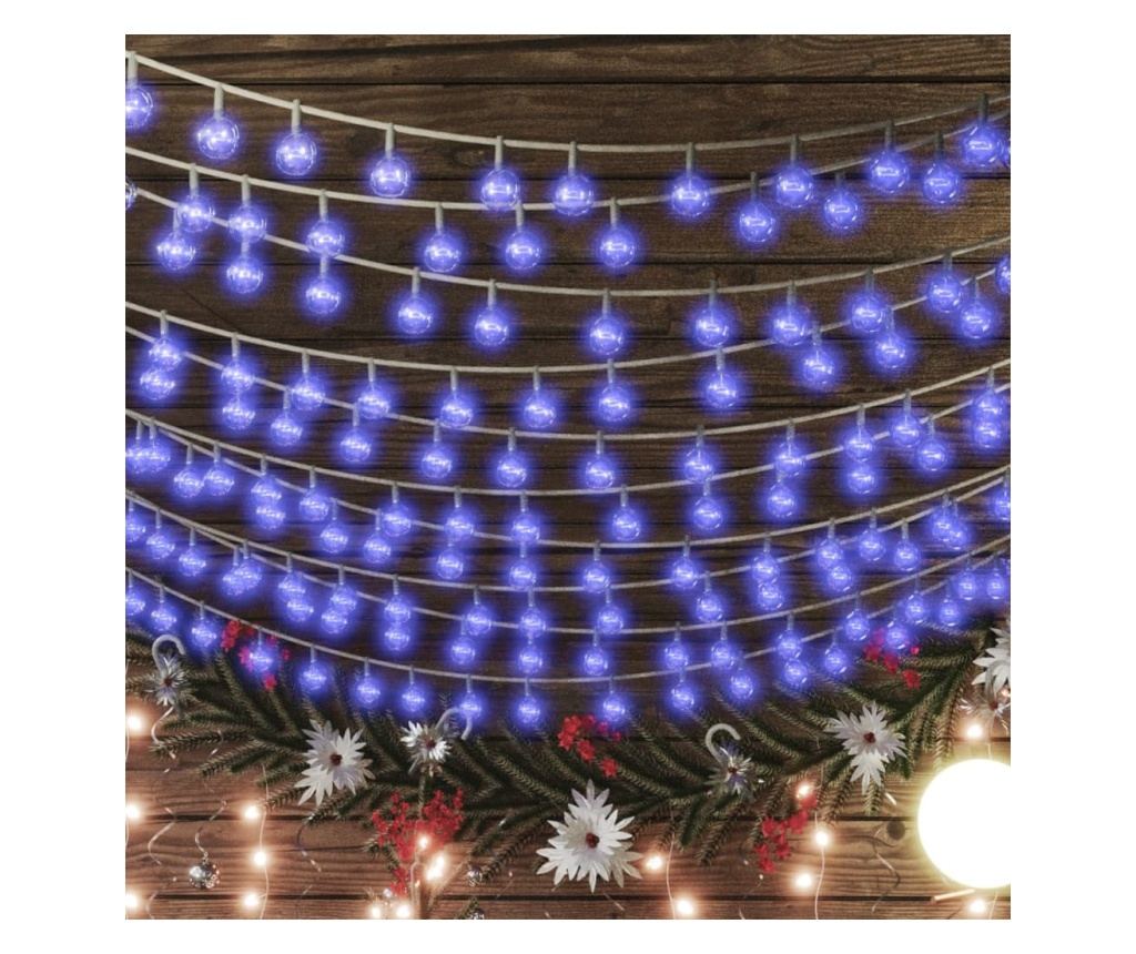 Svjetleća girlanda, 200 LED-ica, plava, 20 m, 8 funkcija - 4