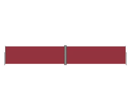 Copertina laterala retractabila, rosu, 160x1000 cm