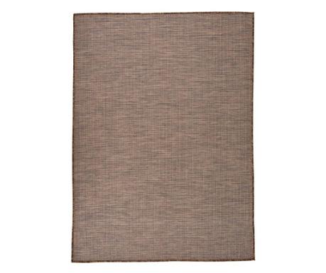 barna lapos szövésű kültéri szőnyeg 200 x 280 cm