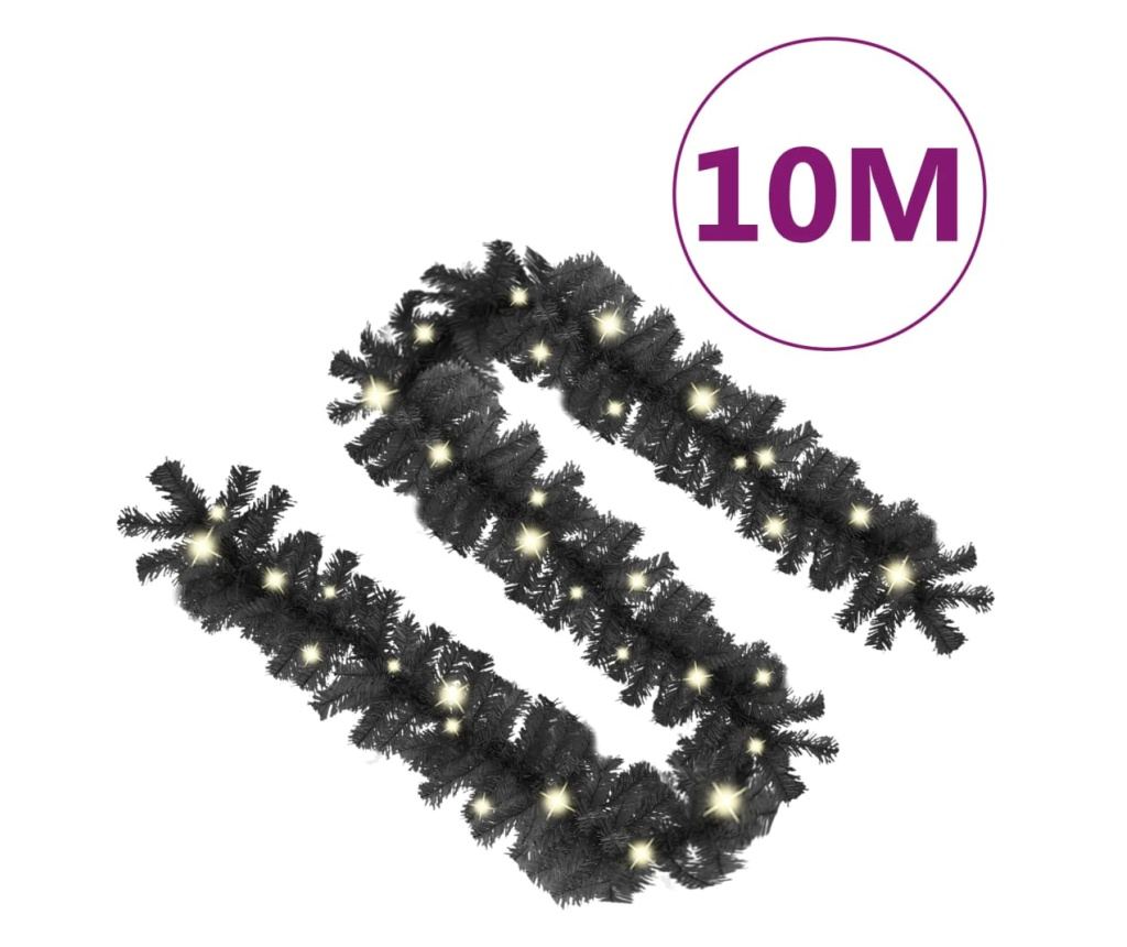 Božićna girlanda s LED svjetlima, crna, 10 m - 7