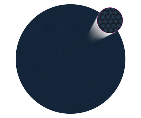 Folie solara plutitoare piscina, negru/albastru, 527 cm, PE