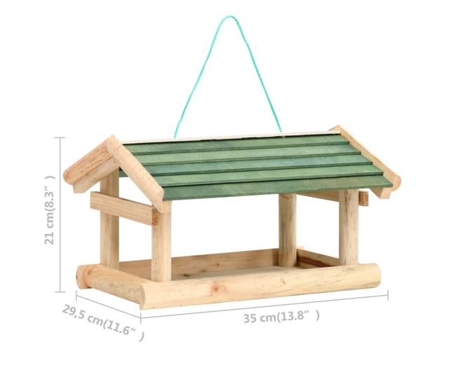 Hranitor de pasari, 35x29,5x21 cm, lemn masiv