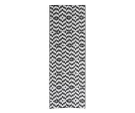Venkovní koberec černý 80 x 250 cm PP