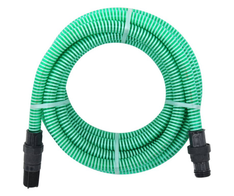 Wąż ssący ze złączami z PVC, 7 m, 22 mm, zielony