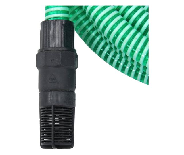 zöld szívótömlő PVC csatlakozókkal 7 m 22 mm