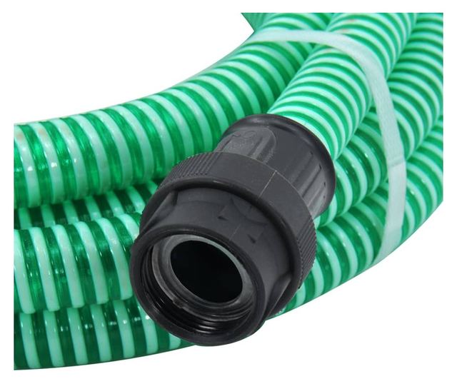 zöld szívótömlő PVC csatlakozókkal 7 m 22 mm