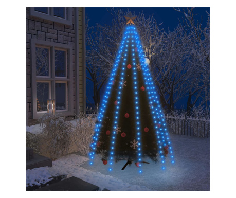 Instalație pom de Crăciun cu 300 LED-uri albastru 300 cm