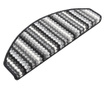 15 db többszínű antracitszürke öntapadó lépcsőszőnyeg 65x28 cm