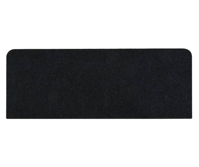 15 db fekete öntapadó lépcsőszőnyeg 65 x 28 cm