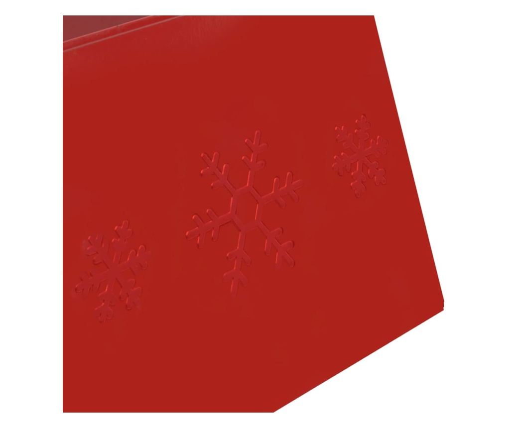 Suknja za božićno drvce, crvena, Ø68x25 cm - 6