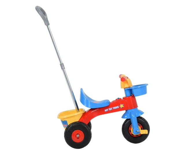 Rowerek trójkołowy dla dzieci z drążkiem dla rodziców, kolorowy