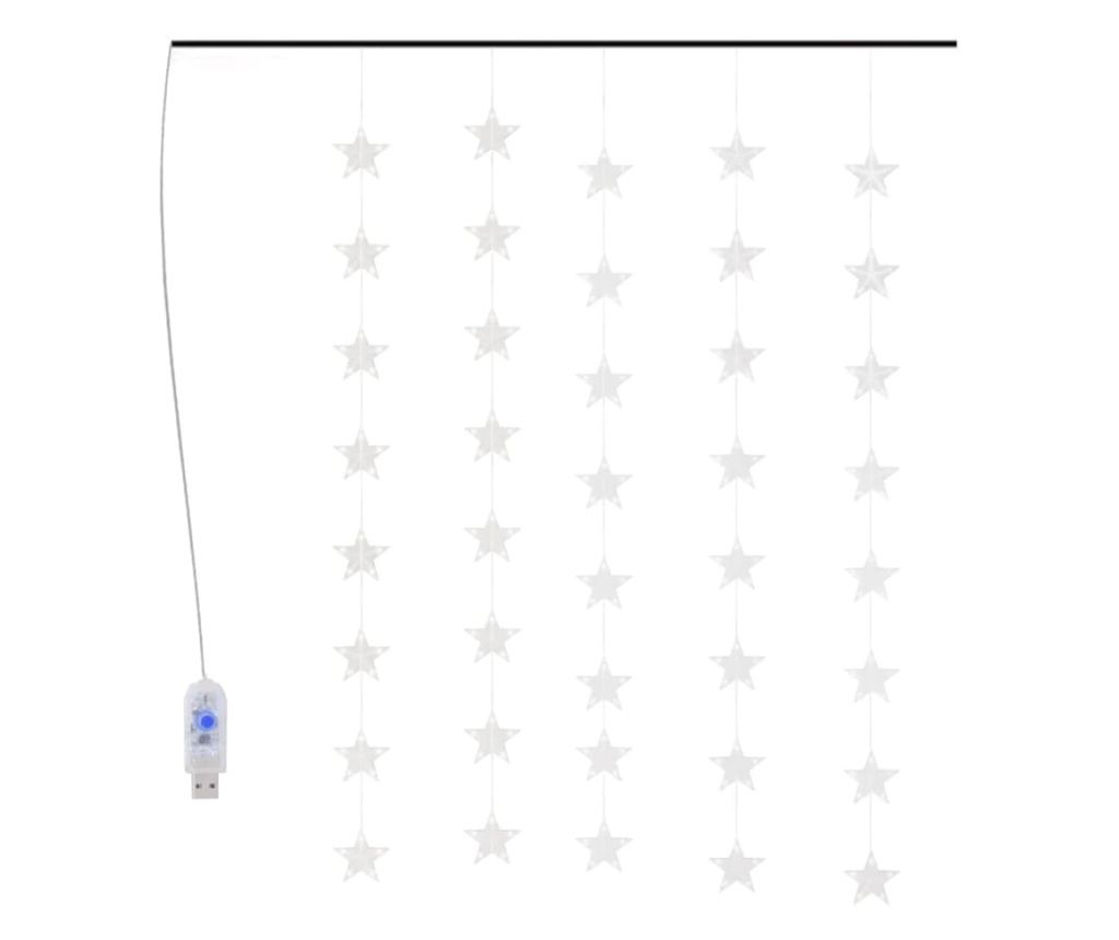 Zvijezda Svjetlosna Zavjesa 200 Toplih Bijelih LED Svjetala 8 Funkcija - 2