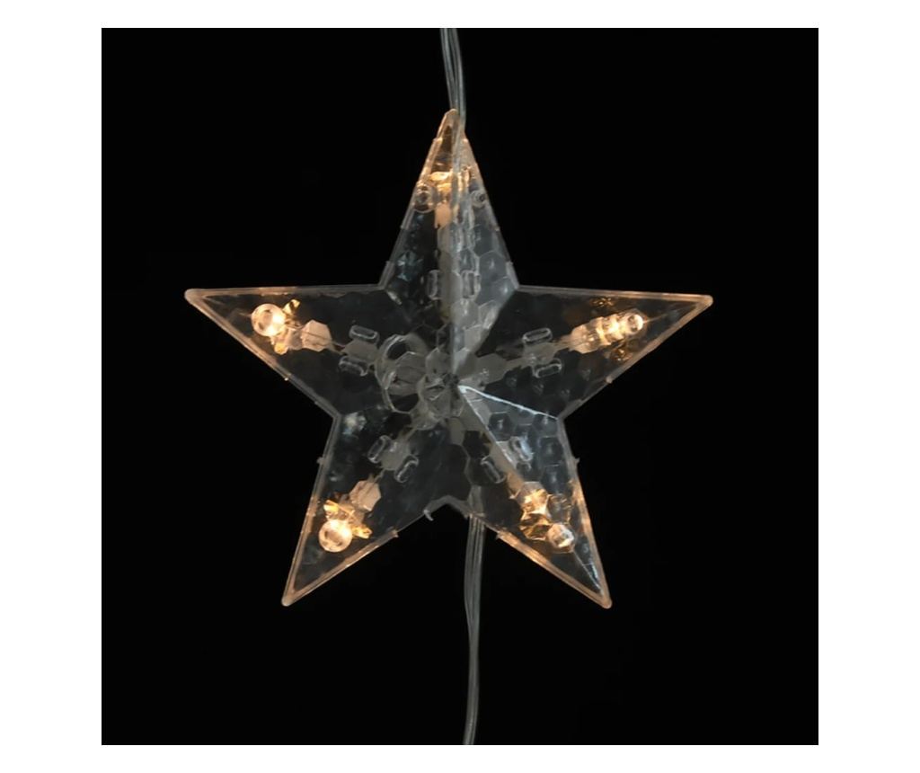 Zvijezda Svjetlosna Zavjesa 200 Toplih Bijelih LED Svjetala 8 Funkcija - 7