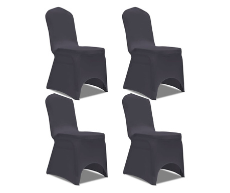 Husa elastica pentru scaun, antracit, 4 buc.