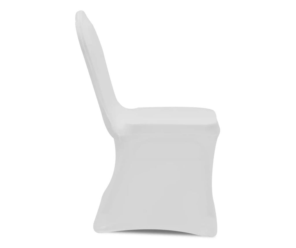 Elastična prevleka za stol, 6 kosov, bela - 4