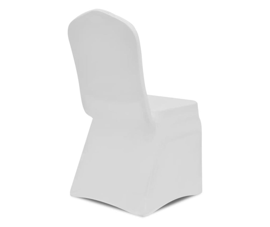 Elastična prevleka za stol, 6 kosov, bela - 5
