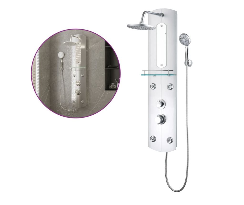 Душ панел, сребрист, 25x43x110 см - 2