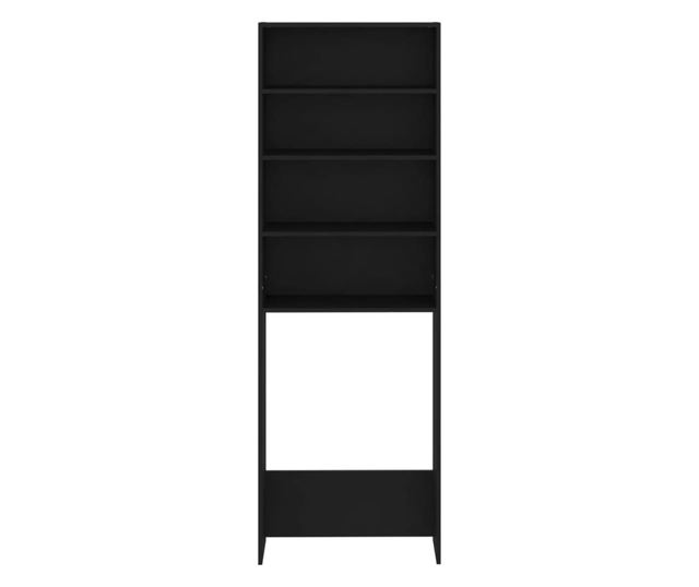 Ormarić za perilicu rublja crni 64 x 24 x 190 cm