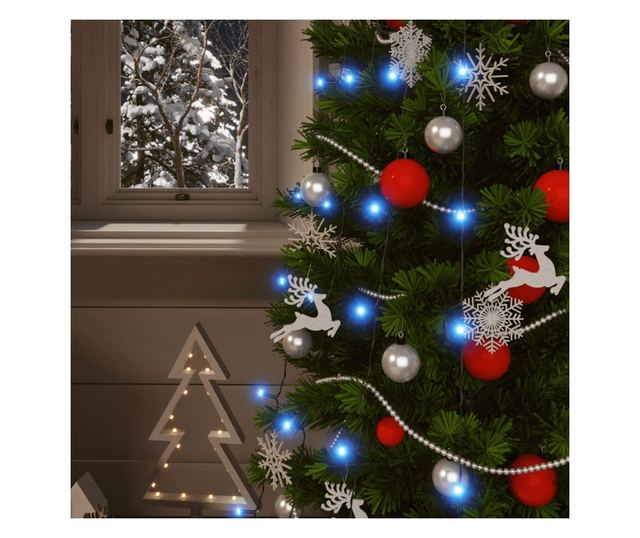 Solarna bajkovita svjetla 5 kom 5x200 LED Plava Unutarnja/Vanjska