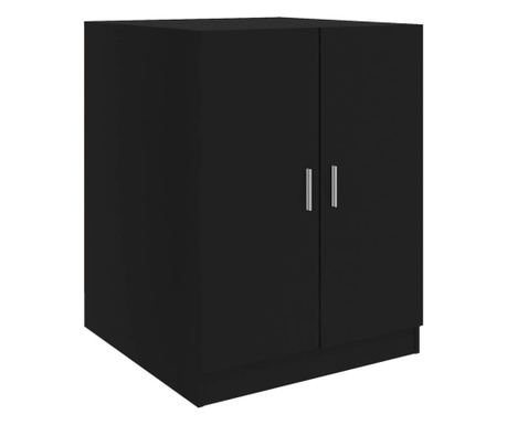 Шкаф за пералня, черен, 71x71,5x91,5 см