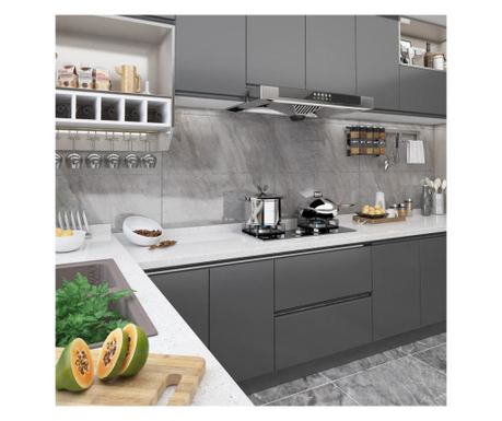 Self-adhesive Furniture Film, Grey, 500 x 90 cm, PVC