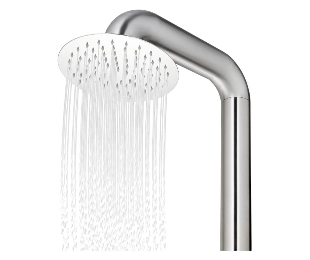 Градински душ, 225 см, неръждаема стомана - 3