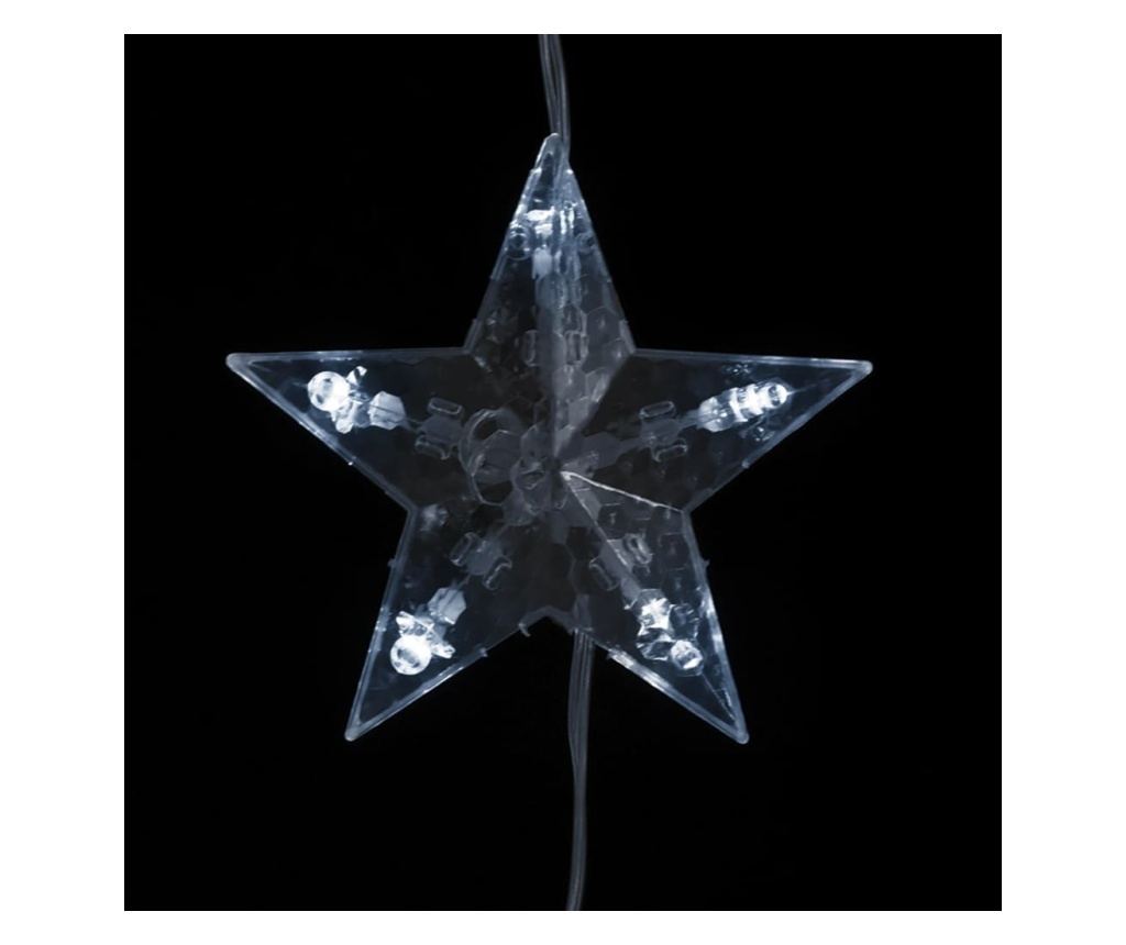 Instalacija svjetla tip zavjese zvijezde 200 LED hladno bijelo 8 funkcija - 6