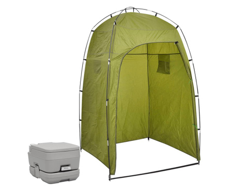 Przenośna toaleta turystyczna z namiotem, 10+10 L