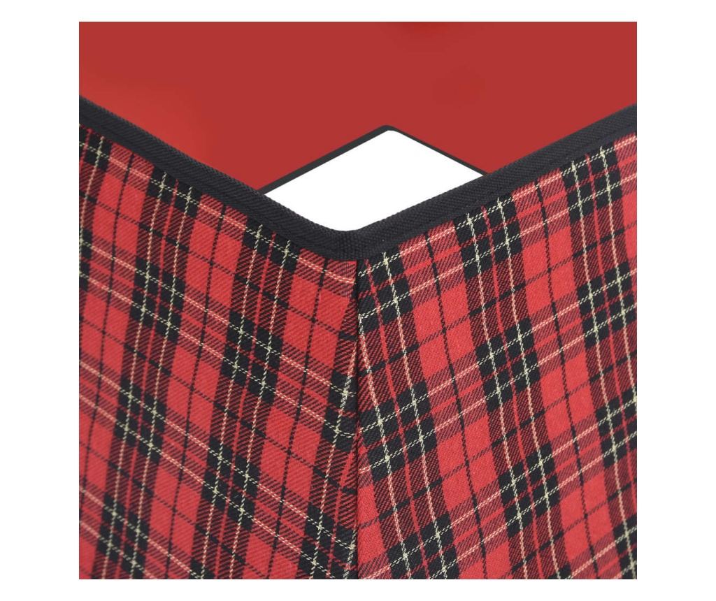 Božićna suknja za drvo, crvena i crna, 48x48x25 cm - 5