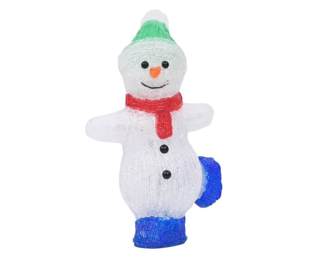 Akrilna LED božićna figura snjegovića 30 cm unutarnja/vanjska - 4