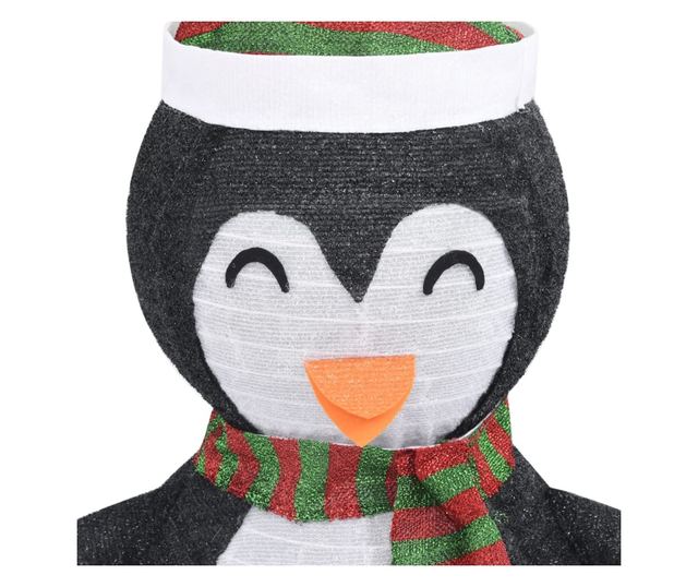 Božićni ukrasni pingvin, LED, 120 cm, luksuzna tkanina