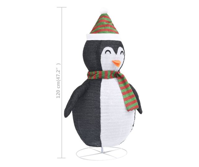 Božićni ukrasni pingvin, LED, 120 cm, luksuzna tkanina