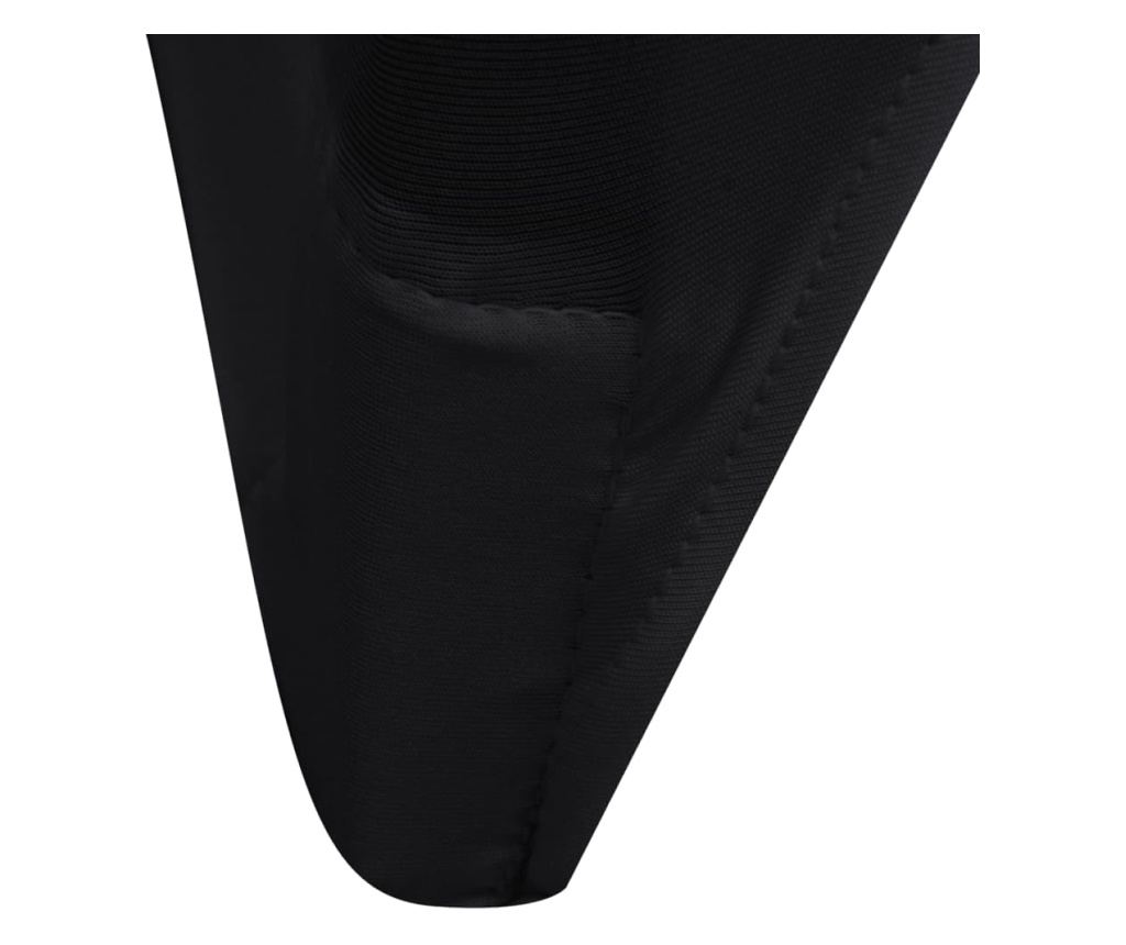 Husă de scaun elastică, 6 buc., negru - 6