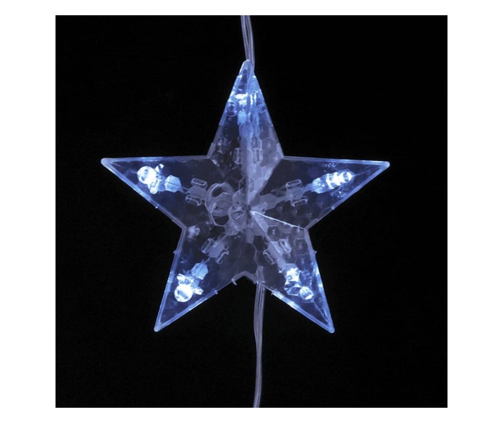 Instalacija svjetla tip zavjese zvijezde 200 LED plava 8 funkcija - 6