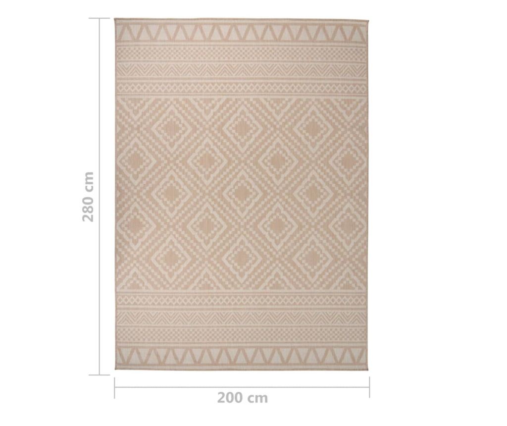 Външна пътека, кафяви райета, 200x280 см, тъкана на равна основа - 6